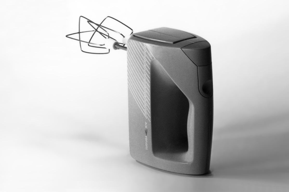 Rührgerät (Gipsmodell) . EGS (Produkt Design: Andreas Kuhrt 1988)