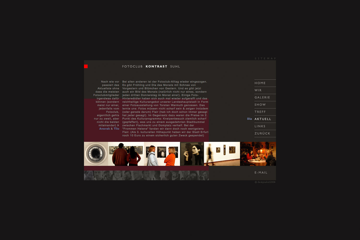 Aktuell 2006.04 . Fotoclub Kontrast Suhl . Website (Web Design: Designakut 2006)