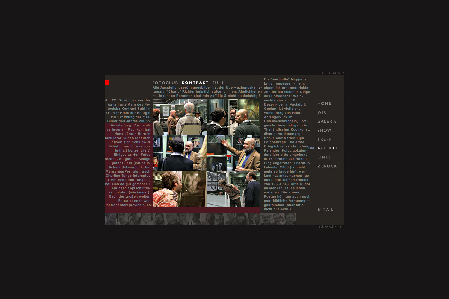 Aktuell 2006.12 . Fotoclub Kontrast Suhl . Website (Web Design: Designakut 2006)