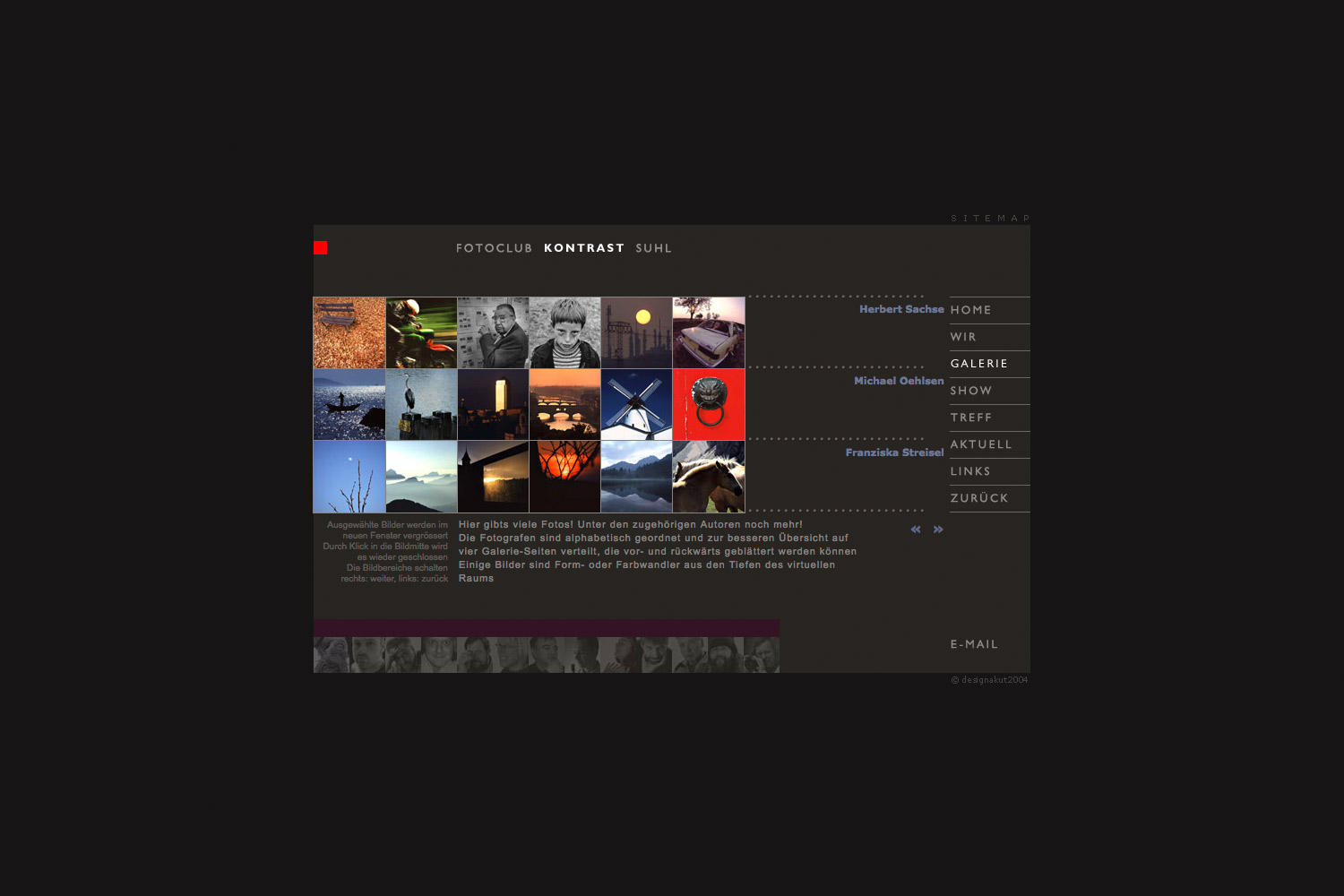 Galerie 4 . Fotoclub Kontrast Suhl . Website (Web Design: Designakut 2006)