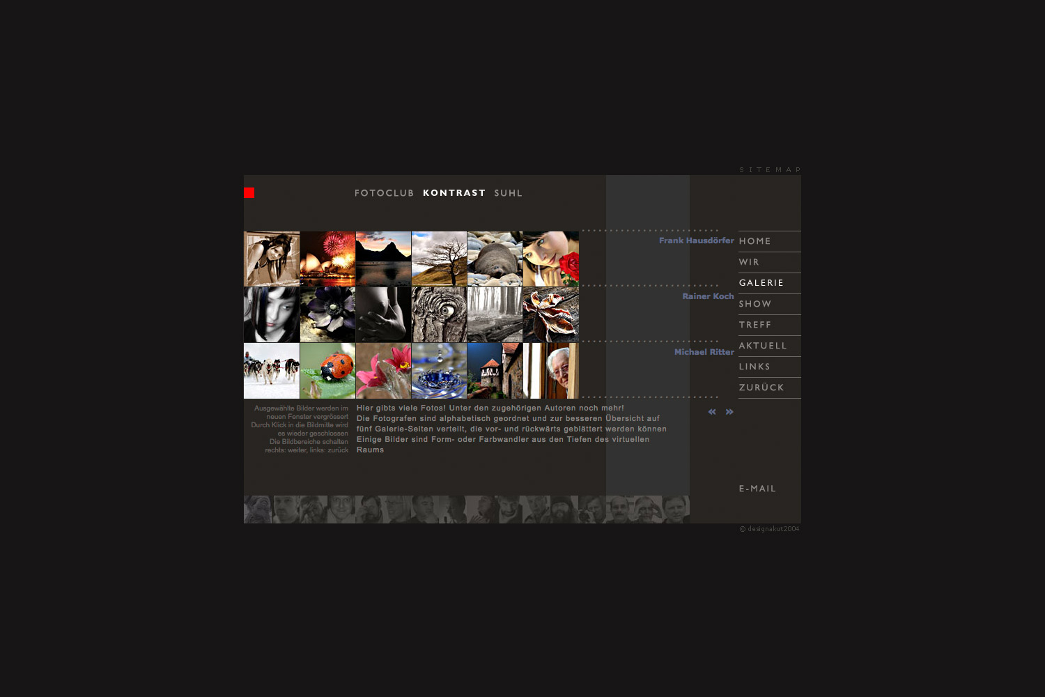 Galerie 5 . Fotoclub Kontrast Suhl . Website (Web Design: Designakut 2006)