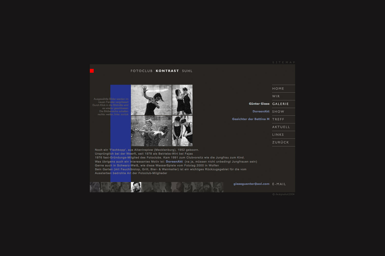 Galerie: Günter Giese . Fotoclub Kontrast Suhl . Website (Web Design: Designakut 2006)