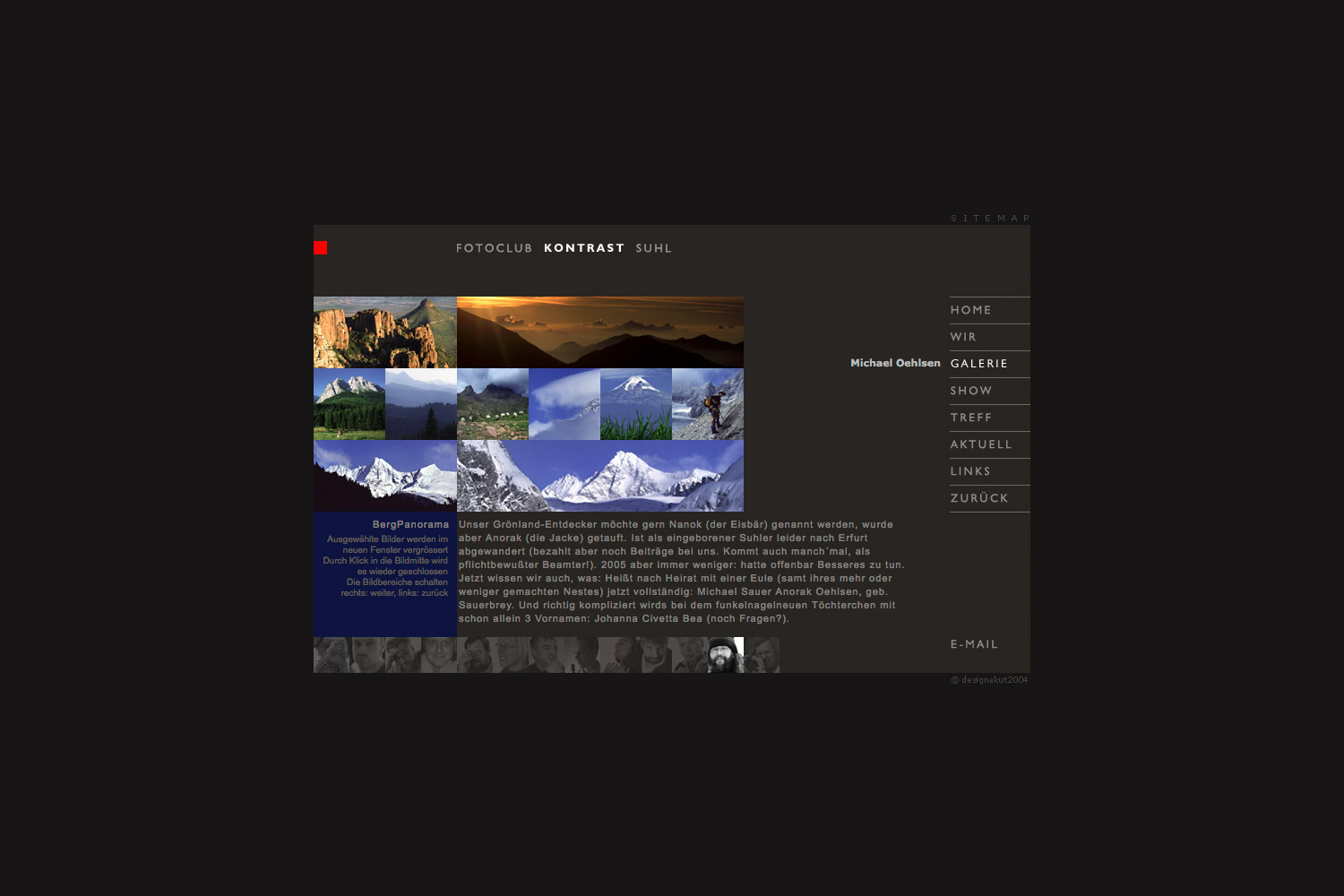 Galerie: Michael Oehlsen . Fotoclub Kontrast Suhl . Website (Web Design: Designakut 2006)