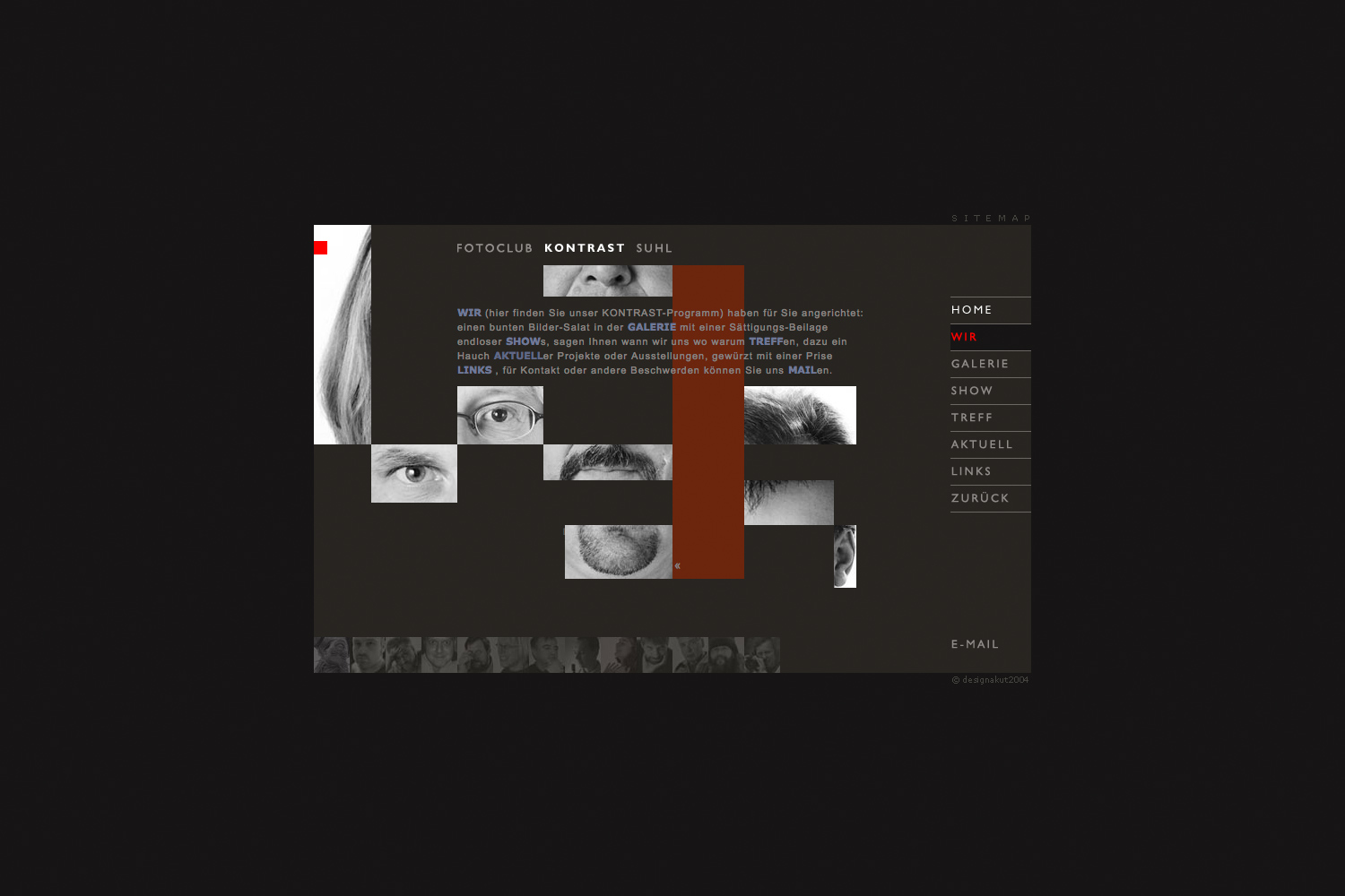 Home (Button: Wir) . Fotoclub Kontrast Suhl . Website (Web Design: Designakut 2006)