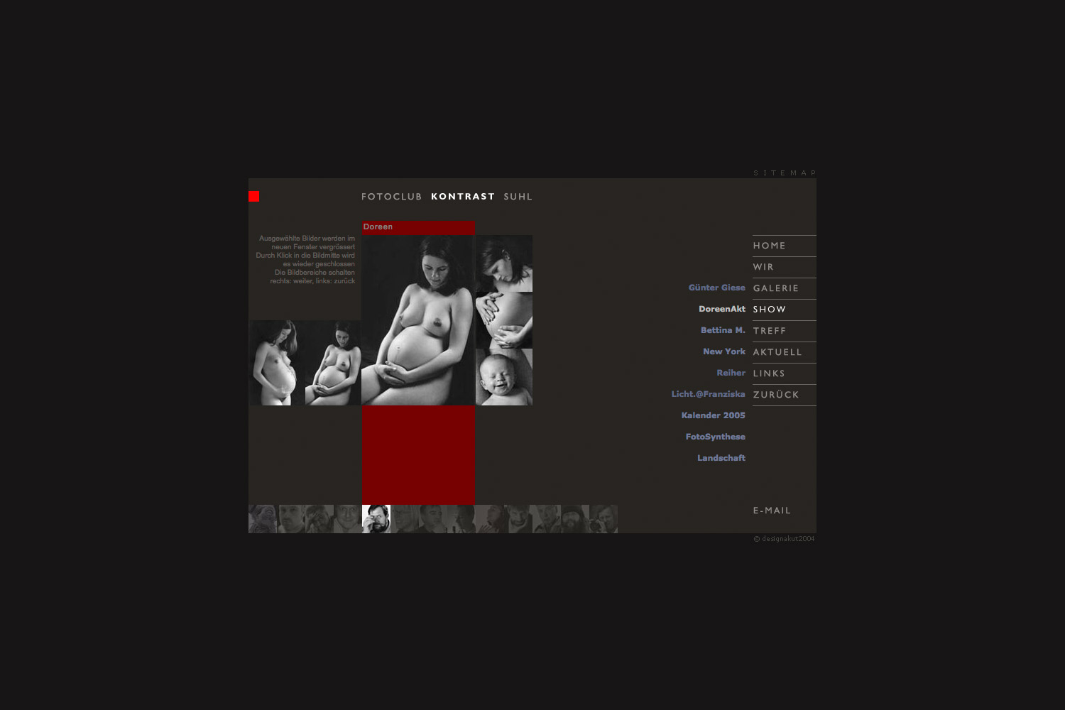 Show: DoreenAkt (Fotos: Günter Giese) . Fotoclub Kontrast Suhl . Website (Web Design: Designakut 2006)