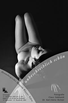 Plakat zur Fotoausstellung "unbeschreiblich schön" . Fotografie Karl-Heinz Richter & Claus Gebhardt . Kloster Veßra 2004 (Grafikdesign: Andreas Kuhrt, Foto: Claus Gebhardt)