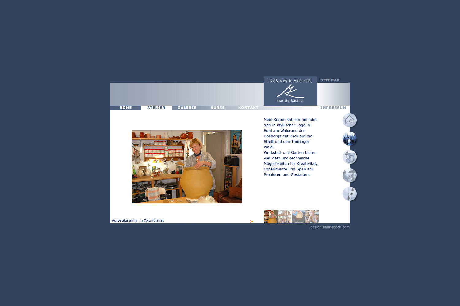 Atelier . Kästner-Keramik . Website . 2006