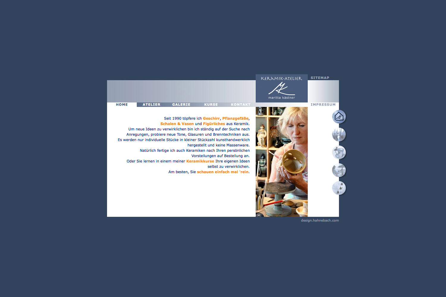 Home . Kästner-Keramik . Website . 2006