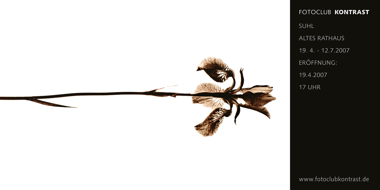 Fotos Andreas Geier (Flyer) . Fotoclub-Kontrast-Ausstellung 2007 . Altes Rathaus Suhl (Foto: Andreas Geier, Gestaltung: Andreas Kuhrt)