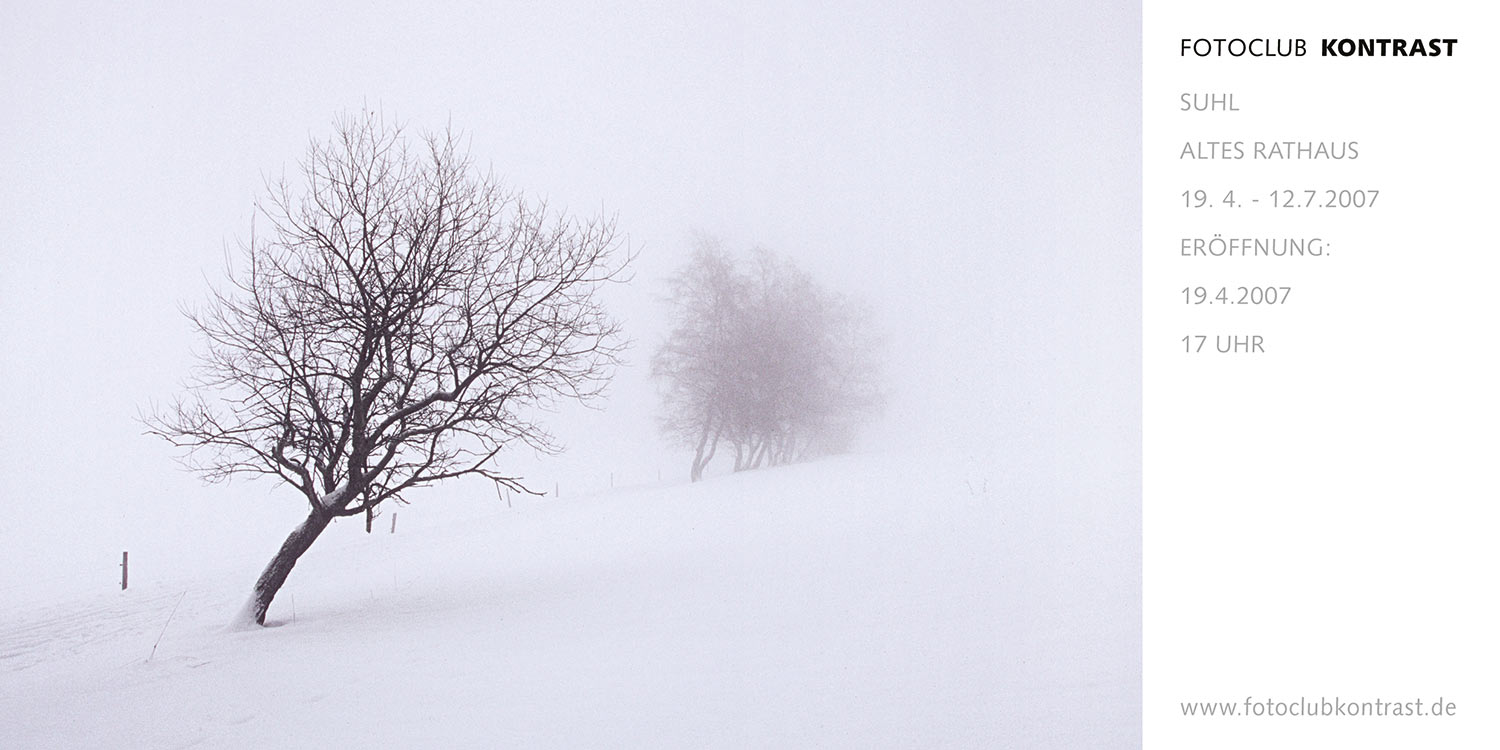 Fotos Andreas Kuhrt (Flyer) . Fotoclub-Kontrast-Ausstellung 2007 . Altes Rathaus Suhl (Foto: Andreas Kuhrt, Gestaltung: Andreas Kuhrt)