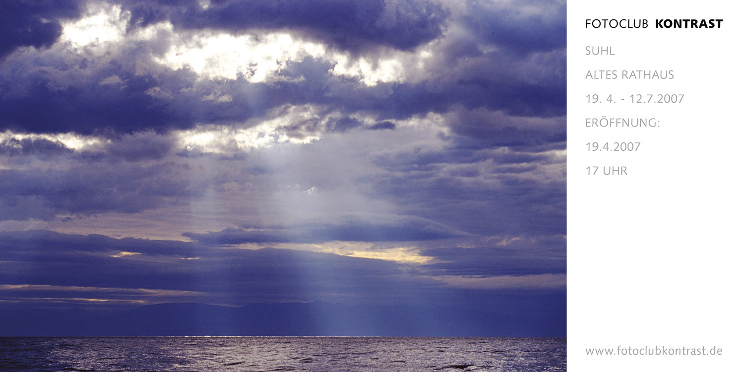 Fotos Ines Koch (Flyer) . Fotoclub-Kontrast-Ausstellung 2007 . Altes Rathaus Suhl (Foto: Ines Koch, Gestaltung: Andreas Kuhrt)