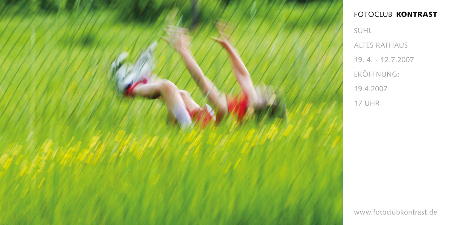 Fotos Manuela Hahnebach (Flyer) . Fotoclub-Kontrast-Ausstellung 2007 . Altes Rathaus Suhl (Foto: Manuela Hahnebach, Gestaltung: Andreas Kuhrt)