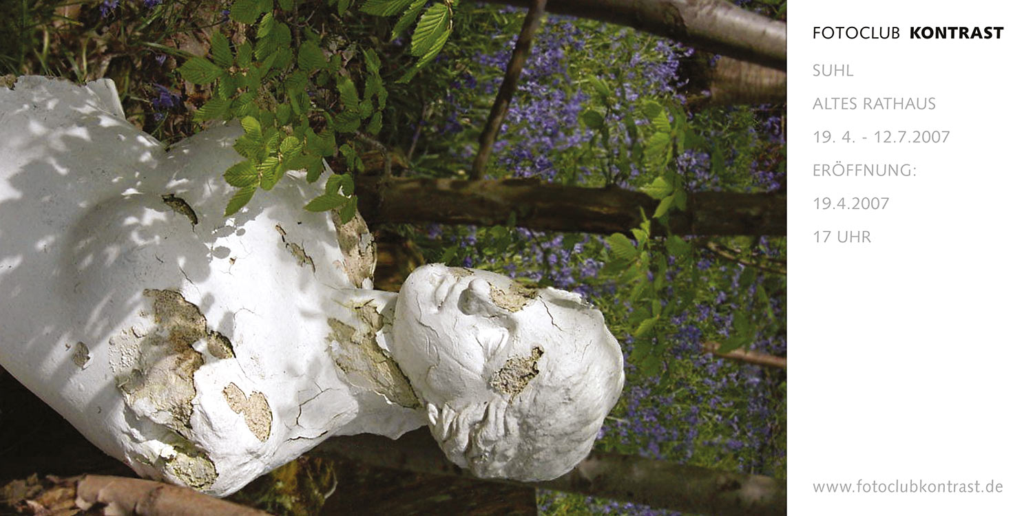 Fotos Sindy Wagner (Flyer) . Fotoclub-Kontrast-Ausstellung 2007 . Altes Rathaus Suhl (Foto: Sindy Wagner, Gestaltung: Andreas Kuhrt)