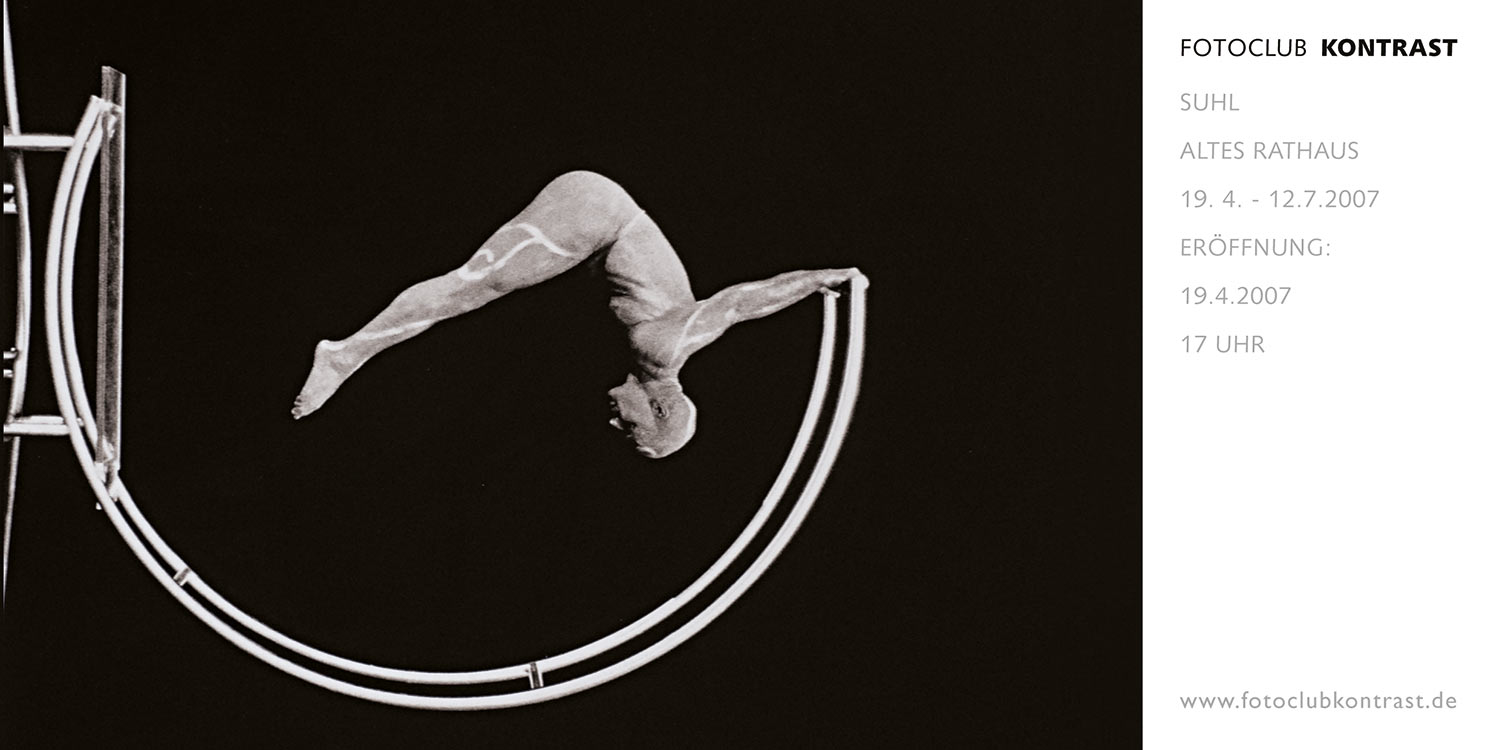 Fotos Tilo Bössel (Flyer) . Fotoclub-Kontrast-Ausstellung 2007 . Altes Rathaus Suhl (Foto: Tilo Bössel, Gestaltung: Andreas Kuhrt)