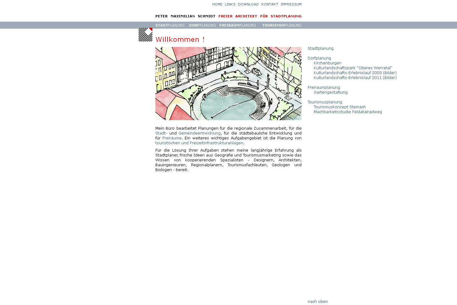 Home . Stadtplanung Schmidt (Peter Maximilian Schmidt) . Website . 2007