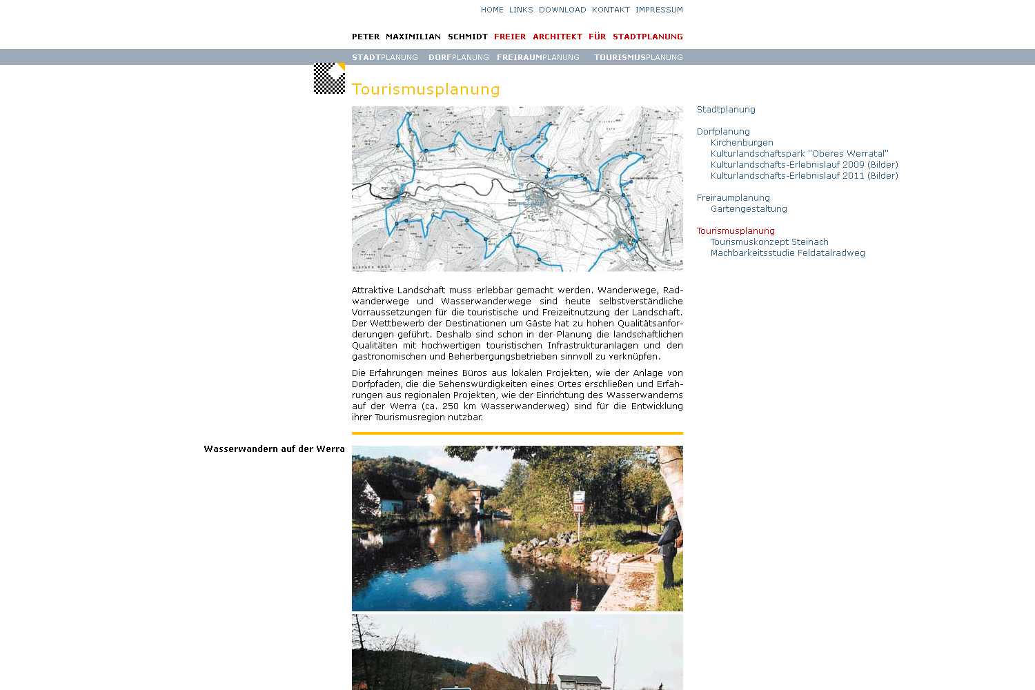 Tourismusplanung . Stadtplanung Schmidt (Peter Maximilian Schmidt) . Website . 2007