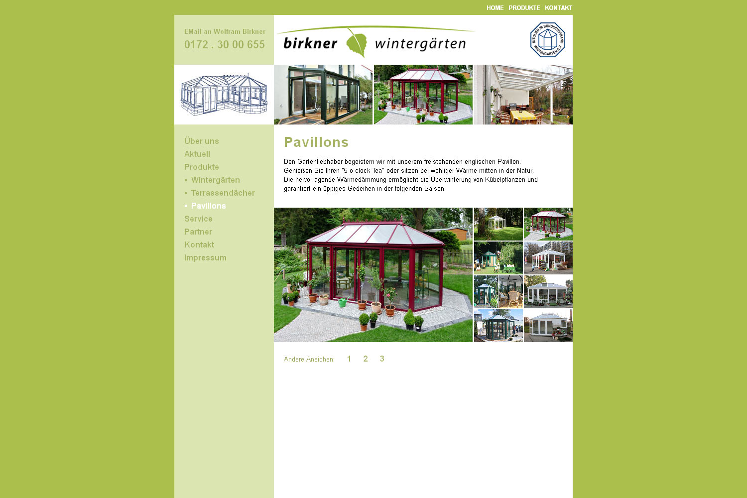 Pavillons . Birkner Wintergarten (Wolfram Birkner) . Website . 2008