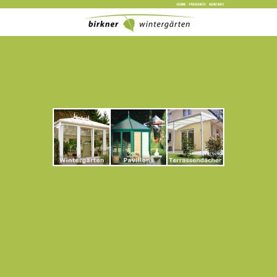 Startseite . Birkner Wintergarten (Wolfram Birkner) . Website (Web Design: Designakut 2008)