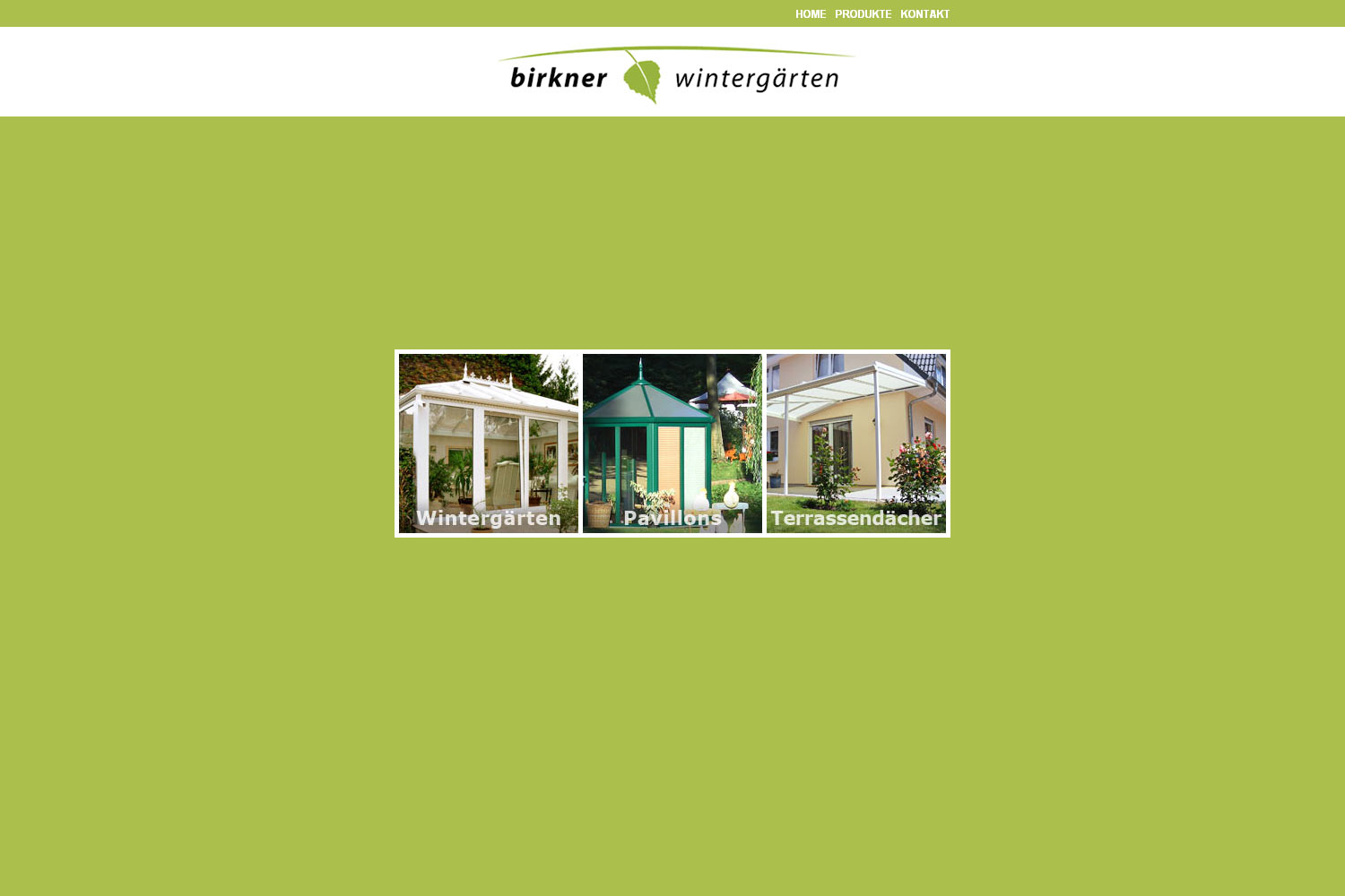 Startseite . Birkner Wintergarten (Wolfram Birkner) . Website . 2008