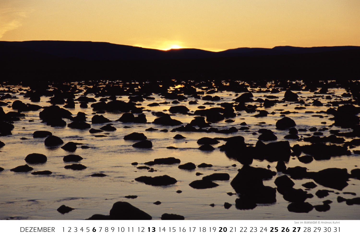 See im Blæsedal auf Disko (Foto: Andreas Kuhrt) . Fotokalender Grönland 2009 . Fotografie Manuela Hahnebach & Andreas Kuhrt (Gestaltung: Designakut 2008)