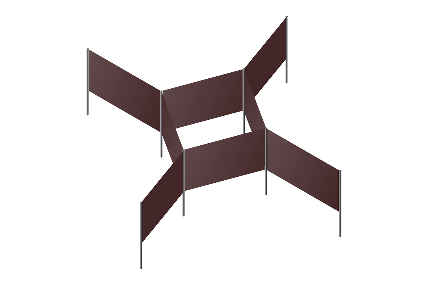 Openair-Ausstellungssystem: Anordnungsbeispiel (Grafik) . Stadt Suhl . 2008 (Design: Andreas Kuhrt)