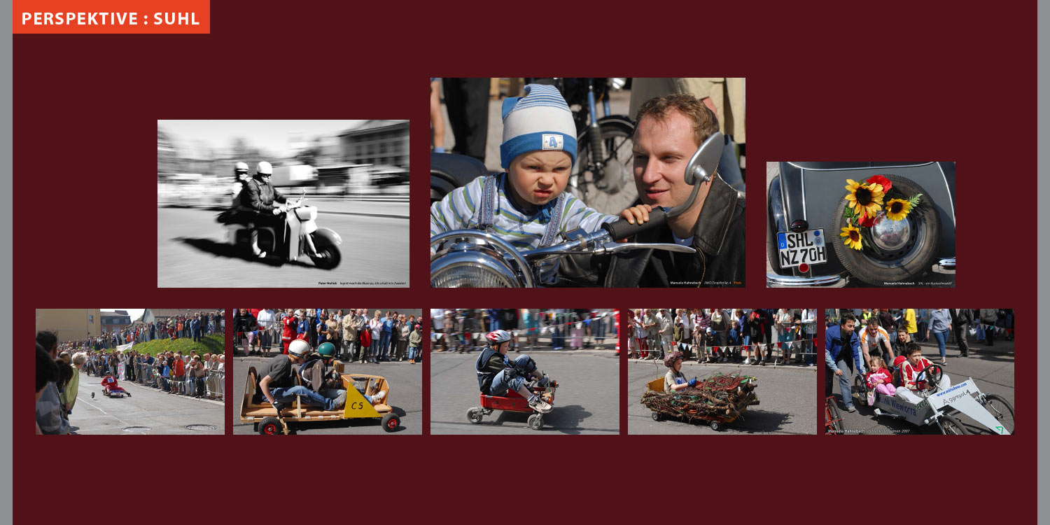 Ausstellung Perspektive Suhl: Fahrzeuge (Fotos: Manuela Hahnebach, Peter Hollek) . Stadt Suhl . 2008