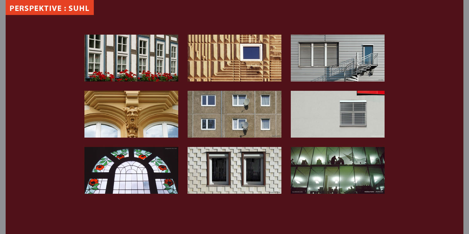 Ausstellung Perspektive Suhl: ZeitFenster (Fotos: Andreas Kuhrt) . Stadt Suhl . 2008