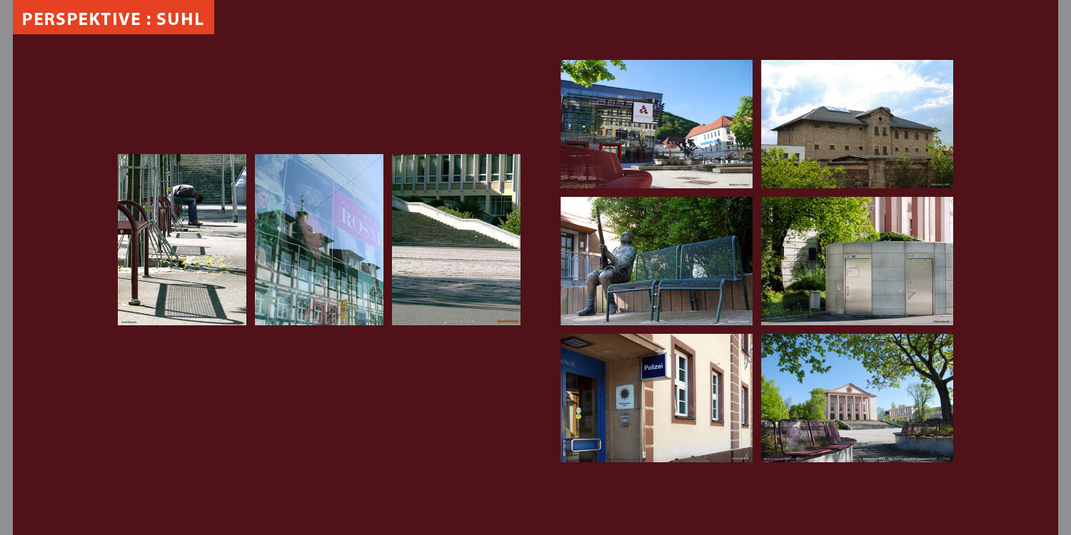 Ausstellung Perspektive Suhl: Bauwerke (Fotos: Ladislav Cernak, Sebastian Wils) . Stadt Suhl . 2008