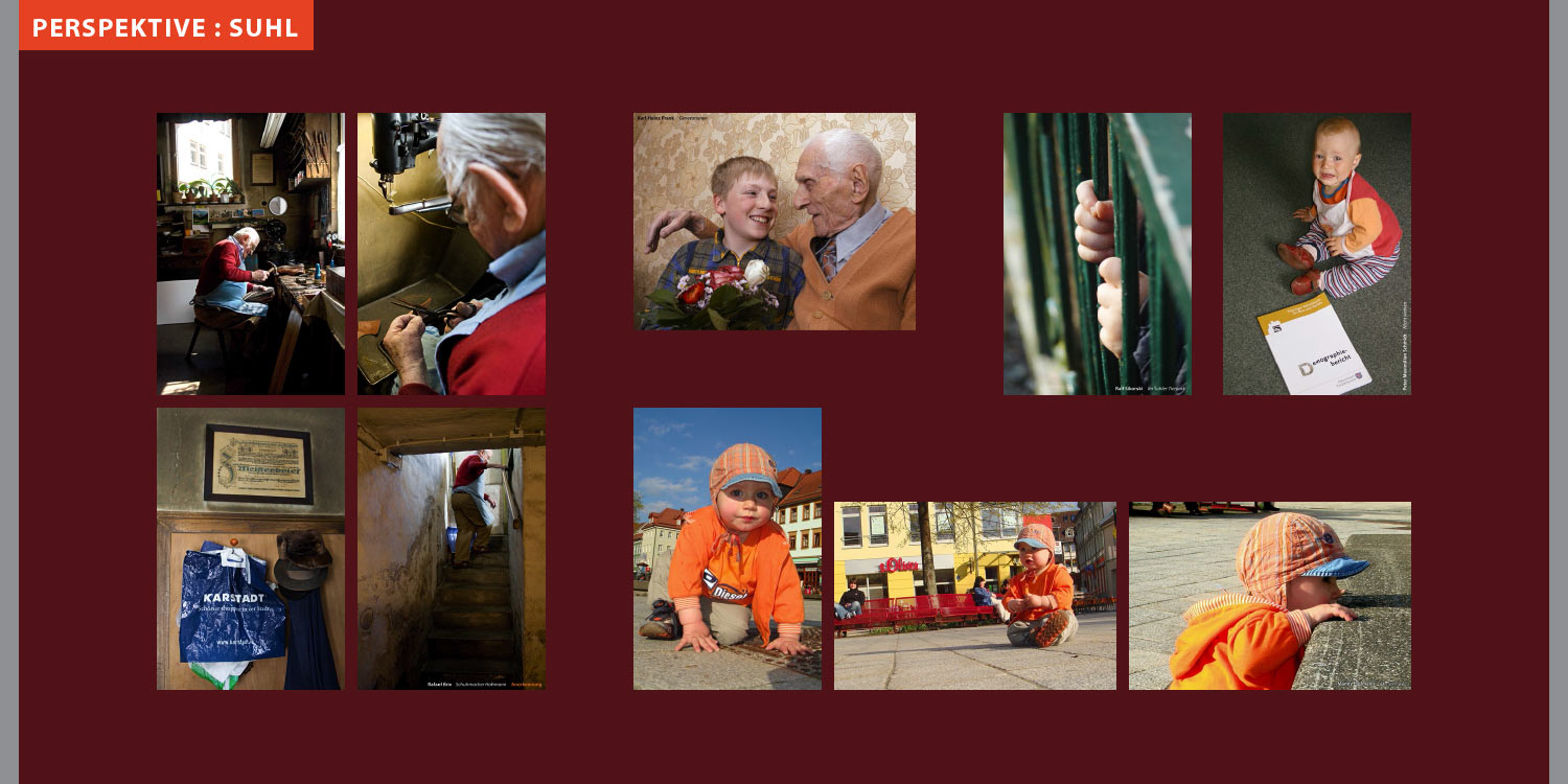 Ausstellung Perspektive Suhl: Generationen (Fotos: Rafael Brix, Karl-Heinz Frank, Ralf Sikorski, Peter Maximilian Schmidt, Mandy Hofmann) . Stadt Suhl . 2008