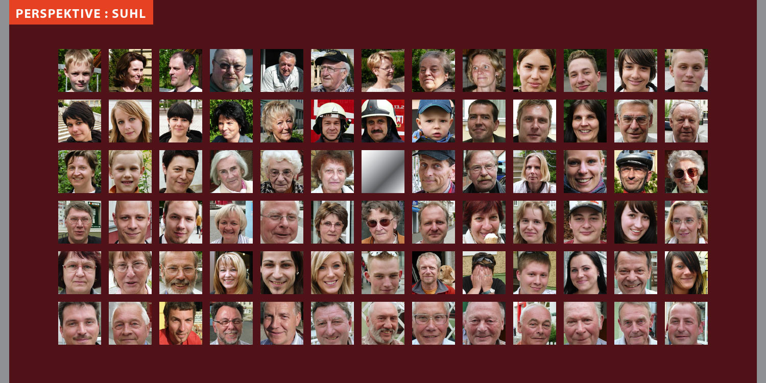 Ausstellung Perspektive Suhl: Gesichter der Stadt (Fotos: Jens Triebel) . Stadt Suhl . 2008