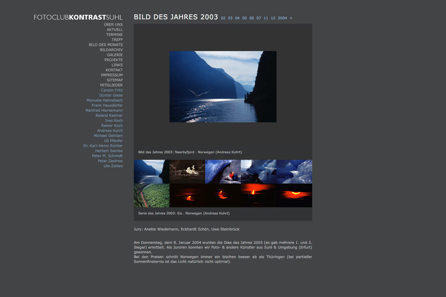2009-Website-Fotoclub-Kontrast-Suhl-Bild-des-Monats-2004-01 Bild des Jahres 2003 . Fotoclub Kontrast Suhl . Website (Web Design: Designakut 2009)