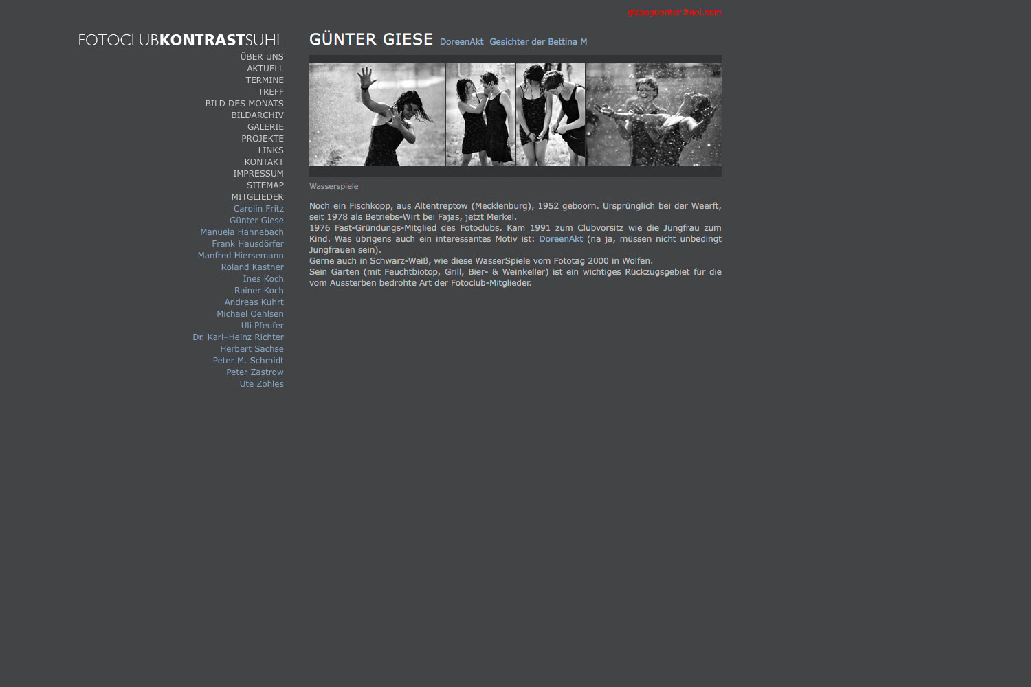 2009-Website-Fotoclub-Kontrast-Suhl-Mitglieder-Guenter-Giese Mitglieder: Günter Giese . Fotoclub Kontrast Suhl . Website (Web Design: Designakut 2009)