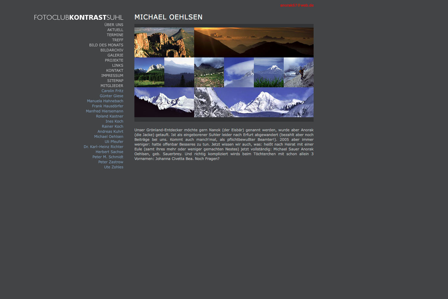 2009-Website-Fotoclub-Kontrast-Suhl-Mitglieder-Michael-Oehlsen Mitglieder: Michael Oehlsen . Fotoclub Kontrast Suhl . Website (Web Design: Designakut 2009)