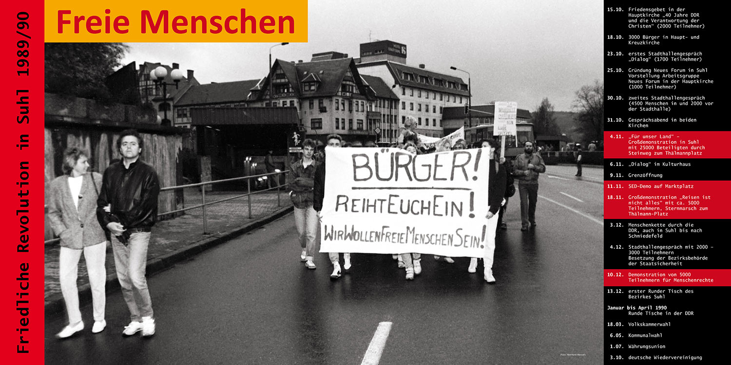 Friedliche Revolution Suhl 1989/90: Freie Menschen . Stadt Suhl . 2009
