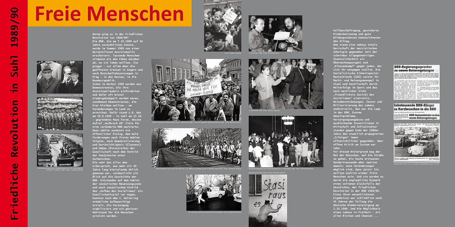 Friedliche Revolution Suhl 1989/90: Freie Menschen . Stadt Suhl . 2009