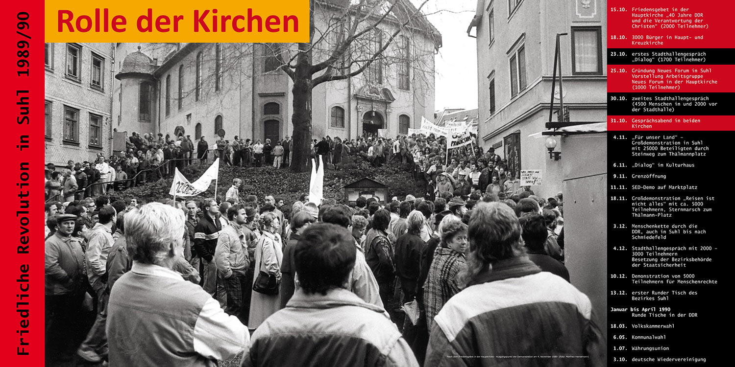 Friedliche Revolution Suhl 1989/90: Rolle der Kirchen . Stadt Suhl . 2009