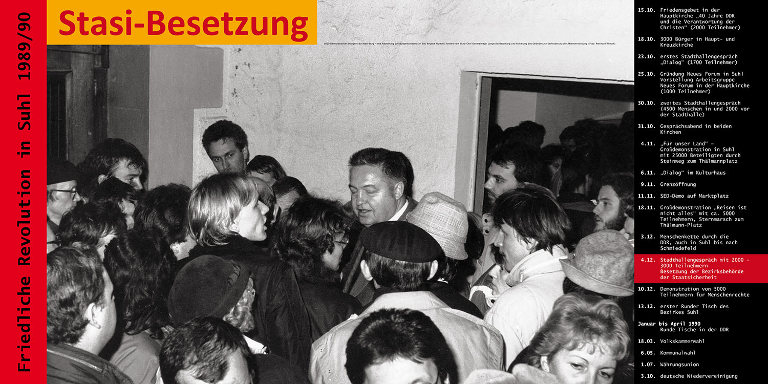 Friedliche Revolution Suhl 1989/90: Stasi-Besetzung . Stadt Suhl . 2009