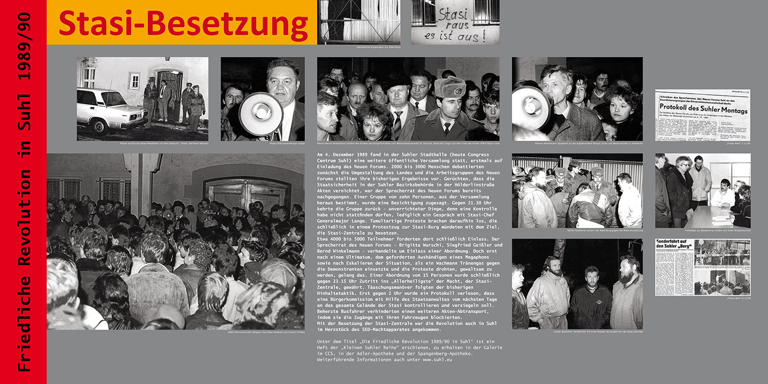 Friedliche Revolution Suhl 1989/90: Stasi-Besetzung . Stadt Suhl . 2009