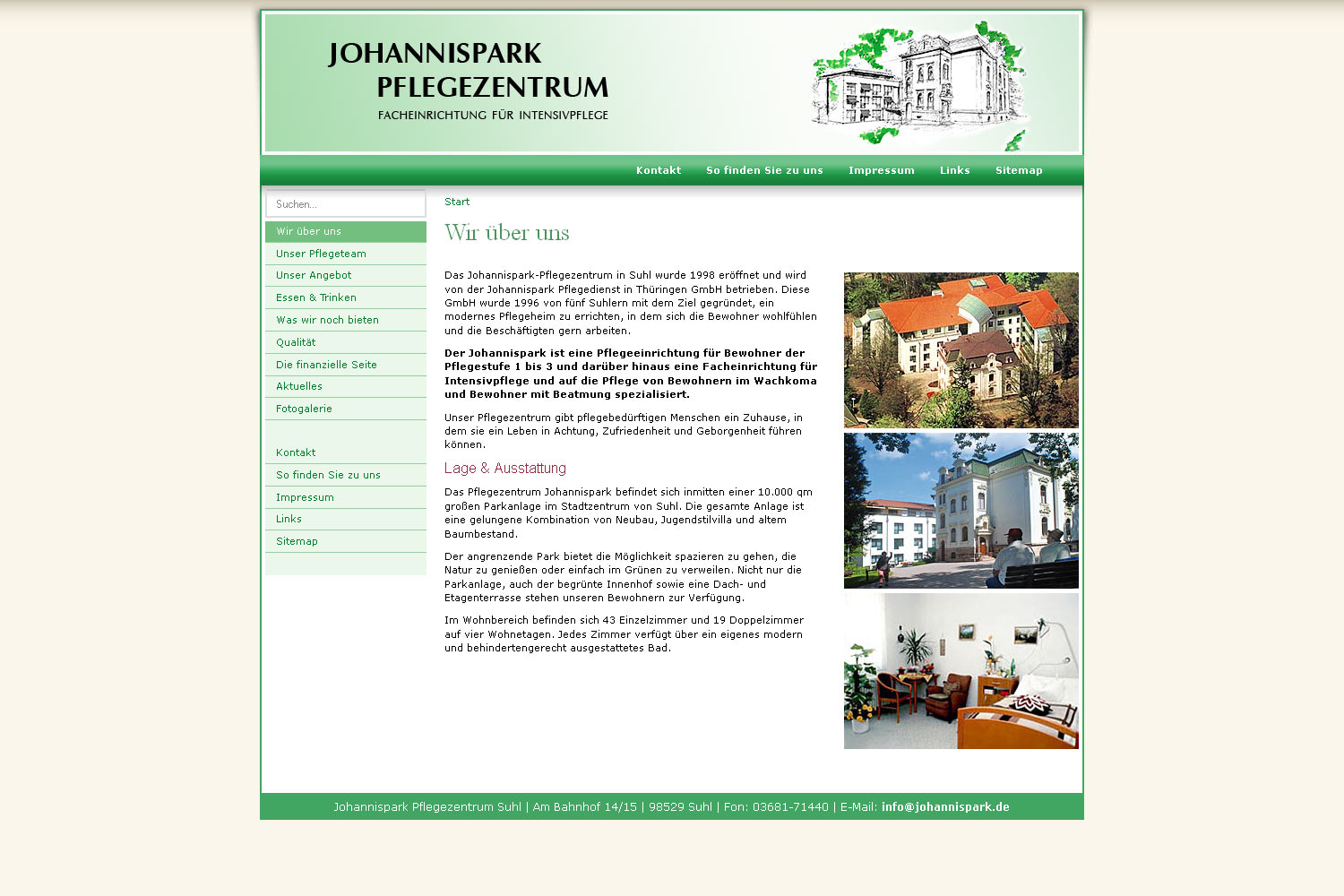 2010-web-johannispark-suhl-home Home . Pflegezentrum Johannispark Suhl . Website (Web Design: Designakut mit Manuela Hahnebach 2010)