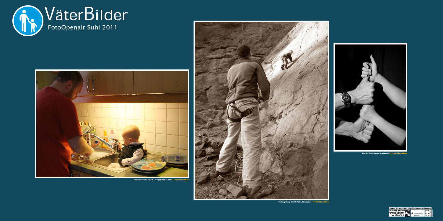 Ausstellung VäterBilder: Sieger Einzelbild (Fotos: Cordelia Kothe, Cerstin Roth, Ulrich Pfeuffer) . Stadt Suhl . 2011