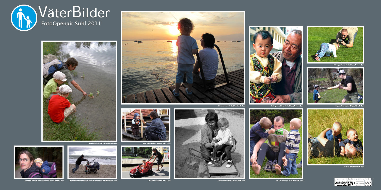 Ausstellung VäterBilder (Fotos: Andrea Stenzel, Cathleen Schill, Enke Lange, Karl-Heinz Richter, Brigitte Günkel) . Stadt Suhl . 2011