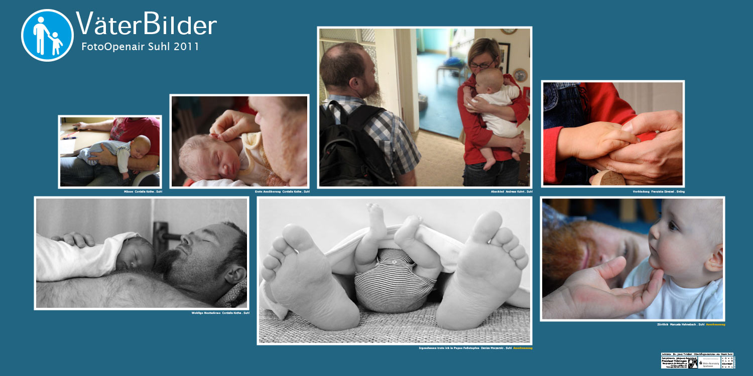 Ausstellung VäterBilder (Fotos: Cordelia Kothe, Andreas Kuhrt, Franziska Streisel, Denise Moczarski, Manuela Hahnebach) . Stadt Suhl . 2011
