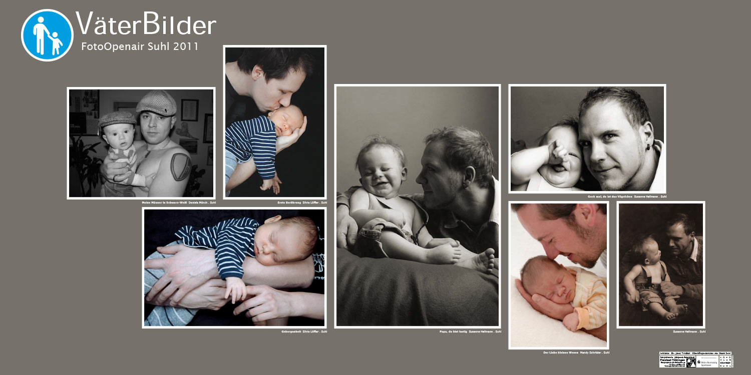 Ausstellung VäterBilder (Fotos: Daniela Münch, Silvia Löffler, Susanne Hellmann, Mandy Schröder) . Stadt Suhl . 2011