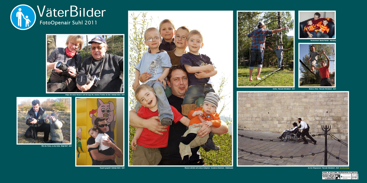 Ausstellung VäterBilder (Fotos: Andreas Kuhrt, Birgit Wolf, Constance Hersmann, Manuela Hahnebach, Bianca Fischer) . Stadt Suhl . 2011