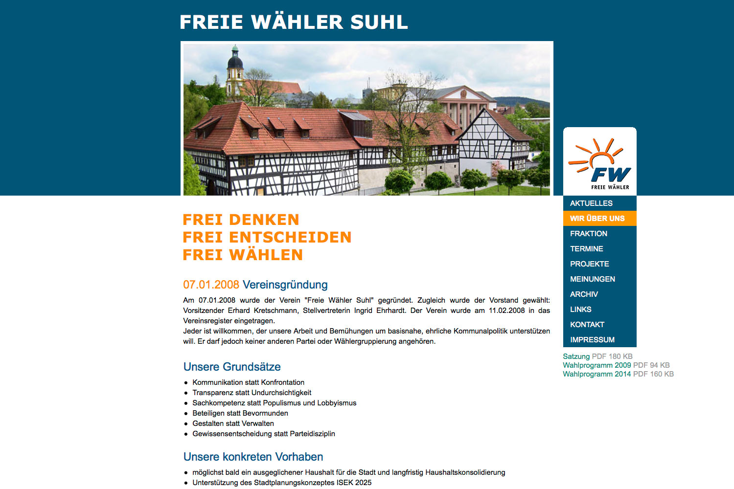 2011-web-freie-waehler-suhl-home Home . Freie Wähler Suhl . Website (Web Design: Designakut 2011)