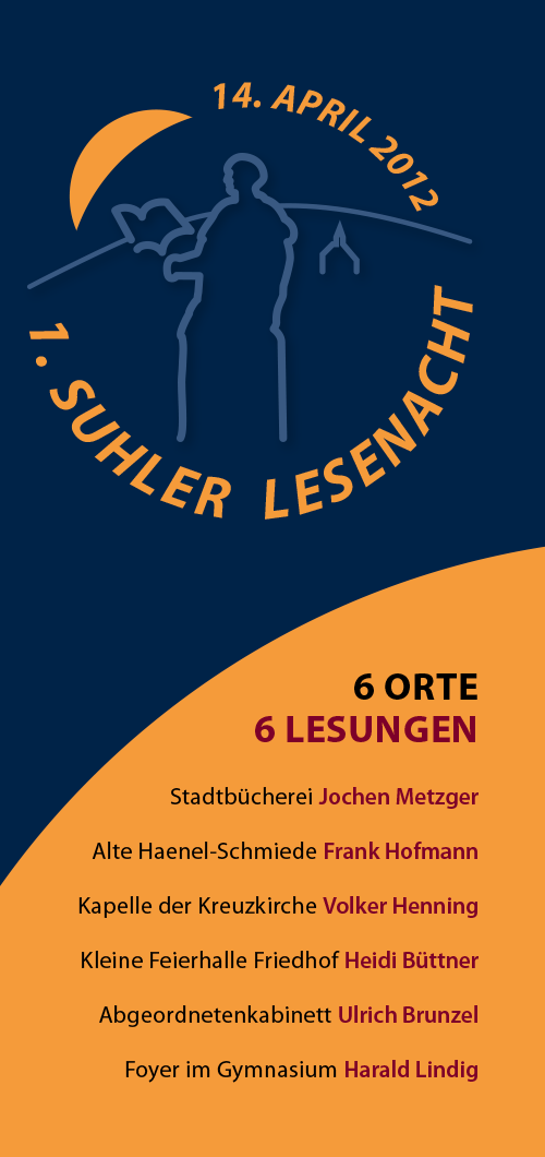 Programm-Flyer zur 1. Suhler Lesenacht 2012
