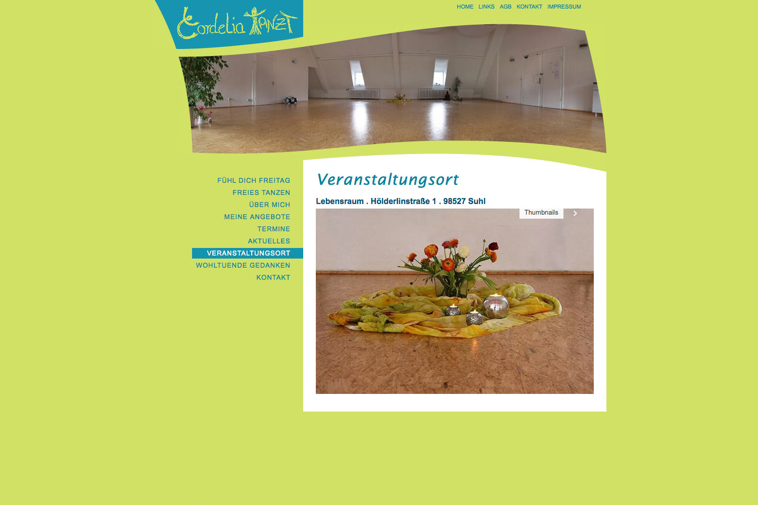 Veranstaltungsort . Cordelia tanzt . Website . 2012
