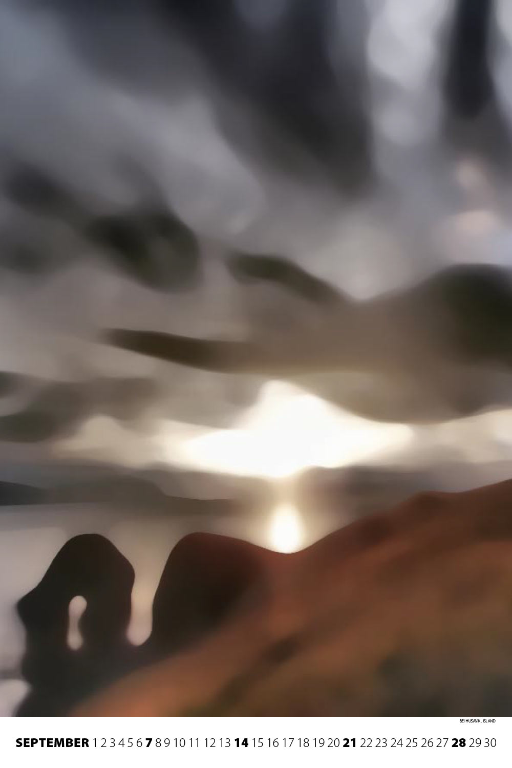 Bei Húsavik auf Island (Foto: Andreas Kuhrt 2012, Bearbeitung) . Fotokalender Bergrausch 2014 Fotoakut (Gestaltung: Designakut 2013)