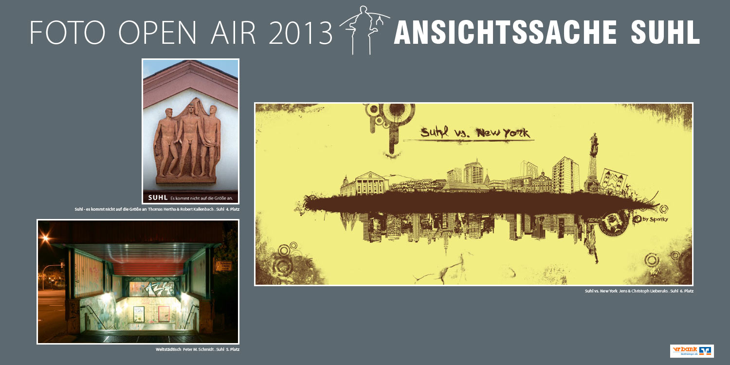 Ausstellung Ansichtssache Suhl: Platz 4-6 (Fotos: Thomas Hertha & Robert Kallenbach, Peter Maximilian Schmidt, Jens & Christoph Lieberuks) . Stadt Suhl . 2013