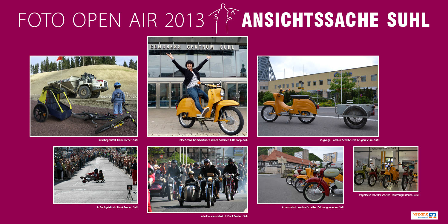 Ausstellung Ansichtssache Suhl (Fotos: Frank Seeber, Jutta Rapp, Joachim Scheibe) . Stadt Suhl . 2013